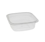 Square Deli Container, Plastic, Clear, 8 oz, 4 1/CS/960