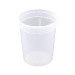 32 Oz 4.55 x 5.55" Natural Polypropylene Round Deli Container 20/24