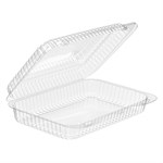 Essentials SureLock PET Rectangular Clamshell Container, Clear, 53 oz, 9.38" x 6.75" x 2.19 300/CS
