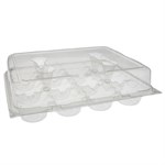 Pactiv PETE Clamshell Cupcake Container, Clear, 12 Count 1/CS/115