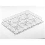 Polar Pak PET 24 Cupcake Hinged Container, 16.94" x 12.18" x 3.5 50/CS