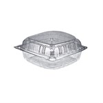 8" x 8" x 3.375" Clear Hinged Container 1/CS/200