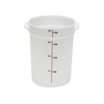 22 qt. 14.875 dia. x 15" H Polyethylene White Round Storage Container 1/EA