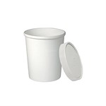 Flexstyle Poly Paper Double Sided Food Container, White, 32 oz 20/25