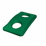 23 gl Green Heavy Duty Plastic Rectangle Container Lid with 2 Holes 1/EA