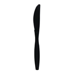 Boardwalk Heavyweight Polypropylene Cutlery, Knife, Black, 1000/cs