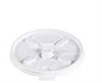 White HIPS Lift n' Lock Lid for Foam Cups and Containers, 1/CS/10000 10/100