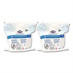 Bleach Germicidal Wipes, 1-Ply, 12 x 12, Unscented, White, 110/Refill, 2 Refills/Carton