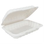 EcoSystems MFPP 1-Compartment Hinge Container, White, 9" x 6", 1/CS/150 150/CS