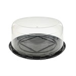11.25" x5" Black PET Combo Cake Container 50/50