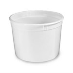 64 Oz 6.43 x 4.78" Translucent HDPE Round Container 200/CS