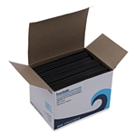 5.25 inch Single-Tube Stir-Straws, Polypropylene, Black, 1,000/pack