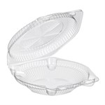 PETE Inline Plastics Hinged Pie Container, Clear, 7" x 2.13" 300/CS