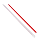 10.25" Jumbo Paper Wrapped Straw, Red, Jovials , 2000/cs