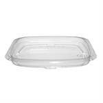 EcoSystems 30% Post Consumer rPET Square Deli Container Lid, Clear, 1/CS/600 6/100/CS