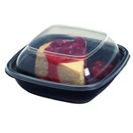 Clear High Dome Lid for 16 & 24 oz Small Square Containers 1/CS/300