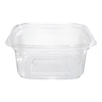 EcoSystems 30% Post Consumer rPET Square Deli Container, 12 oz, Clear, 4", 1/CS/600 6/100/CS