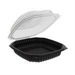 Polypropylene Hinged 1-Compartment Microwavable Container, 10.5" x 9.5", 47.5 oz, 1/CS/120 120/CS