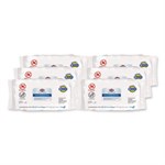 Bleach Germicidal Wipes, 1-Ply, 6.75 x 9, Unscented, White, 100 Wipes/Flat Pack, 6 Packs/Carton