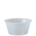 Dart 2oz Polystyrene Portion Cups, Translucent, 2500/cs