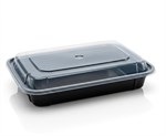 28oz Rectangular Food Containers with Lids, Combo Pack 150/cs