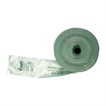 HDPE Self Open Mini Roll Bag, Clear/Green, 6 Mic, 15" x 20 36/100