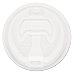 12-24oz Dart Optima Reclosable Lid, Fits Foam Cups, White, 100/pk