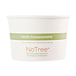 3.4x2.3 World Cent No Tree Paper Bowls, 8oz, Natural, Sugarcane, 1,000/ct