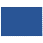 Hoffmaster Scallop Edge Linen Emboss Placemat Navy Economy 9.5" X 13.5 1000 per case