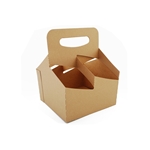 Southern Champion Paperboard Drink Carrier w/ Handle Kraft 4 Cups up to 32 oz. 250/cs