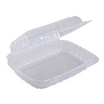 Empress PP Hinged Container Vented Clear 9" x 6" 1 Compartment 200 per case