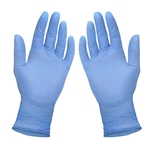 Medium Vinyl Glove Blue Empress Powder Free, 1 Box of 100 Gloves
