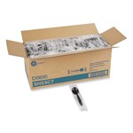 Individually Wrapped Heavyweight Soup Spoons, Polystyrene, Black, 1,000/carton