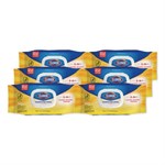 Disinfecting Cleaning Wipes Flex Pack, 1-Ply, 8 x 7, Crisp Lemon, White, 75 Towels/Pack, 6 Packs/Carton