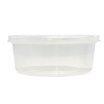 8oz EcoSystems Polypropylene Round Deli Container, Translucent, 500/cs