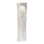Mediumweight Wrapped Polypropylene Cutlery, Soup Spoon, White, 1,000/Carton