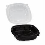 Sabert 9x9x3 Clamshell Container One Compartment 100/cs