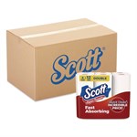 Choose-A-Sheet Kitchen Roll Paper Towels, Double Roll, 1-Ply, White, 108 Sheets/Roll, 6 Rolls/Pack, 4 Packs/Carton