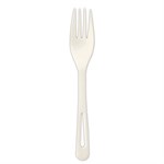 Tpla Compostable Cutlery, Fork, 6.3", White, 1,000/carton