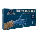 Large Vinyl Glove Blue Empress Powder Free, 10 / 100 cs