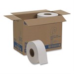 Jumbo Jr. 1-Ply Bath Tissue Roll, Septic Safe, White, 3.5" x 2,000 ft, 8 Rolls/Carton