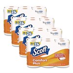 ComfortPlus Toilet Paper, Double Roll, Bath Tissue, Septic Safe, 1-Ply, White, 231 Sheets/Roll, 12 Rolls/Pack, 4 Packs/Carton