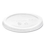 Round Deli Pot Lids, Compostable, For 8 oz to 32 oz Deli Containers, Plastic, 500/Carton