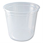 Microwavable Deli Containers, 24 oz, 4.6 Diameter x 4.1 h, Clear, Plastic, 500/Carton