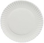 6 inch Green Label Paper Plate, White, 1000/cs