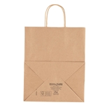 60# Duro Tempo Basis Twist Handle Bag 8x4.5x10.25 Kraft 250/cs