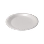 Foam Dinnerware, Plate, 9" dia, Poly Bag, White, 125/Sleeve, 4 Sleeves/Bag, 1 Bag/Pack