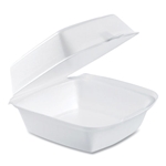 6x6x3 Dart Foam Hinged Lid Container, 6x5.78x3, White, 500/cs