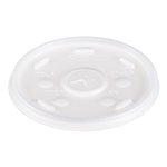 12-24oz Dart Plastic Lids, Hot/cold Foam Cups, Straw-Slot Lid, White, 1000/cs