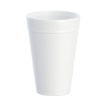 32oz 32TJ32 Dart Foam Drink Cups, White, 500/cs